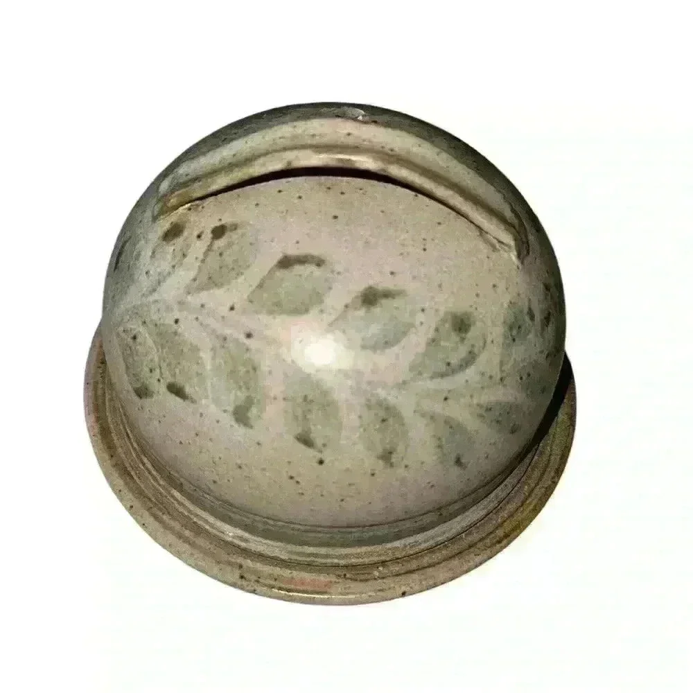 Handmade Ceramic Butter Dish with Lid - Sage Green